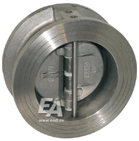 Двухстворчатый обратный клапан, DN125, PN16 нерж. сталь/EPDM/нерж. сталь