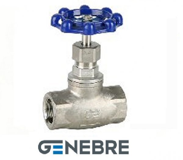 Вентиль запорный Genebre PN16, CF8M /1.4401 / Metal/Metal, штурвал, внут. резьба