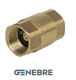 Клапан обратный пружинный GENEBRE 3120 03 DN010 PN12, корпус - латунь, клапан - полиамид, ВР/ВР, резьба BSPP (10 шт в коробке)