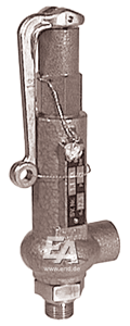 Предохранительный клапан 1/2"-1/2", вход/выход с газонепроницаемым колпачоком, нерж. сталь